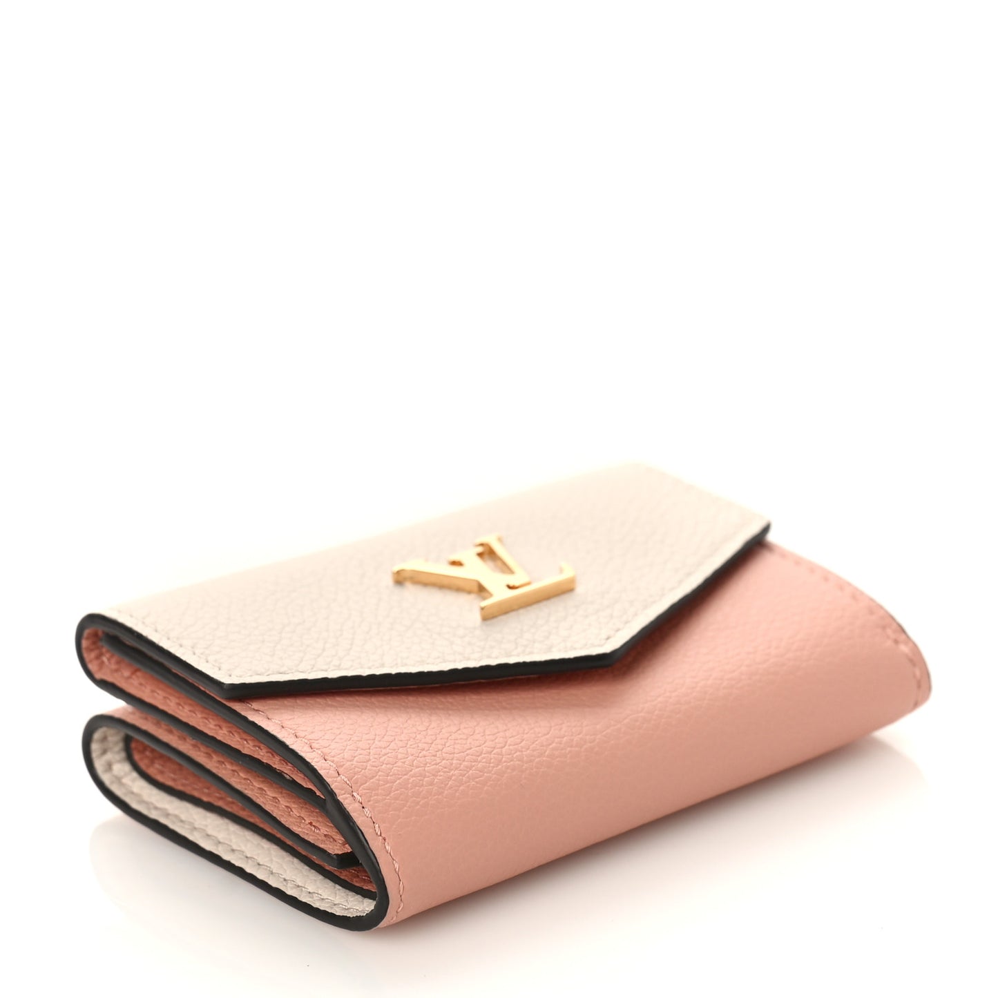Calfskin Lockmini Wallet Quartz Rose Trianon