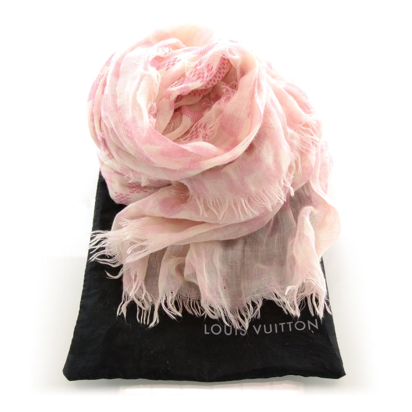 Cashmere Silk Damier Alize Stole Pink