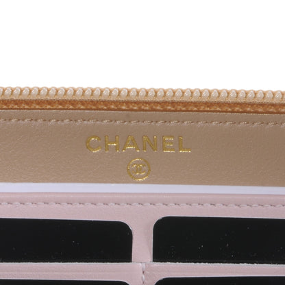 Chanel Calfskin Large Zip Around Wallet Gold 5 of 9