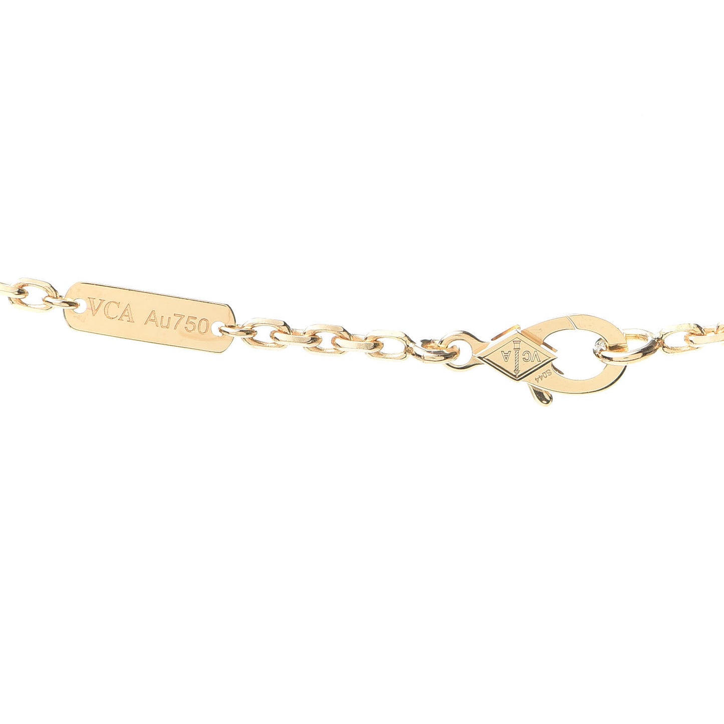 18K Yellow Gold Byzantine Alhambra Pendant Necklace