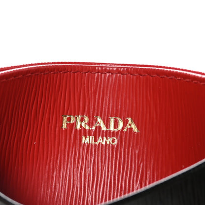 Prada Vitello Move Metal Card Case Black Lacca 7 of 10