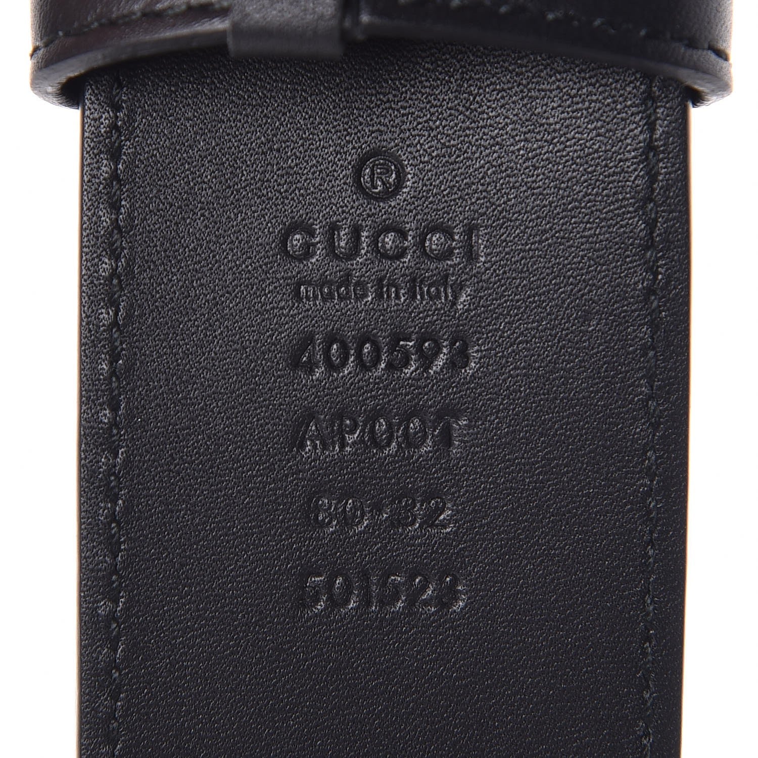 Gucci Calfskin Double G 40mm Belt 80 32 Black 4 of 6