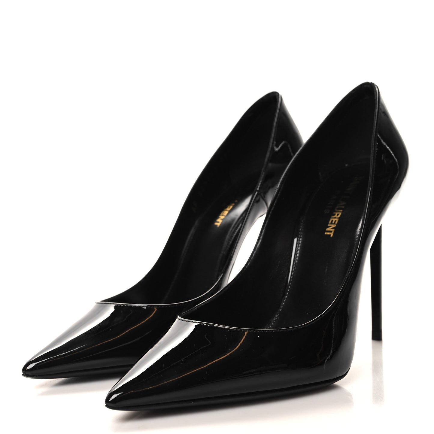 Patent Calfskin Zoe 105 Pump 38.5 Black