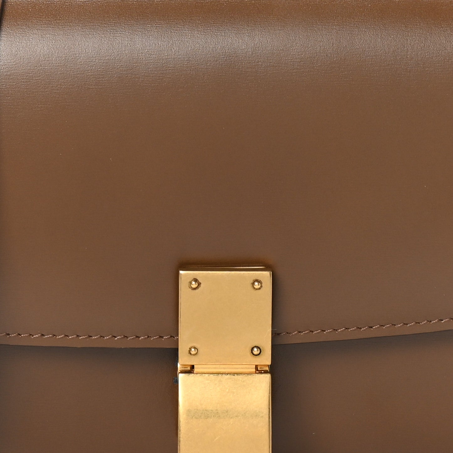 Box Calfskin Small Classic Box Flap Bag Camel