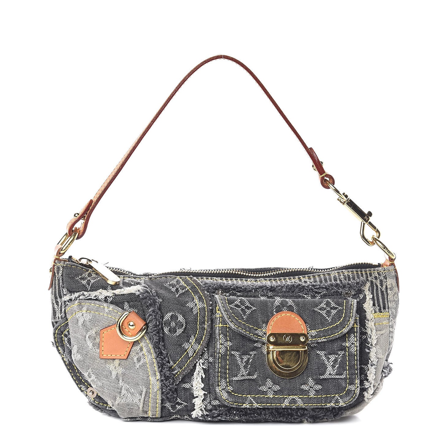 Denim Patchwork Pouchy Grey