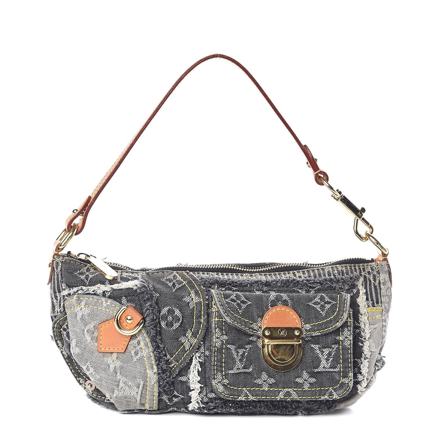 Louis Vuitton Denim Patchwork Pouchy Grey 1 of 9