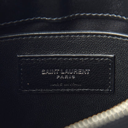 Saint Laurent Calfskin Y Quilted Monogram Small Loulou Chain Satchel Black 7 of 11