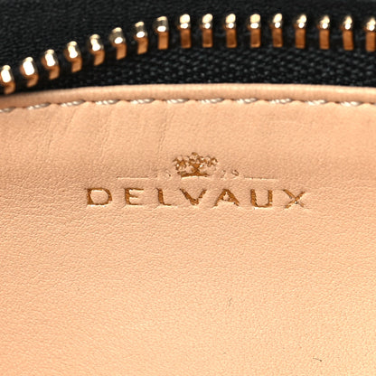 Delvaux Grained Calfskin Triple Wristlet Pouch Black 5 of 6