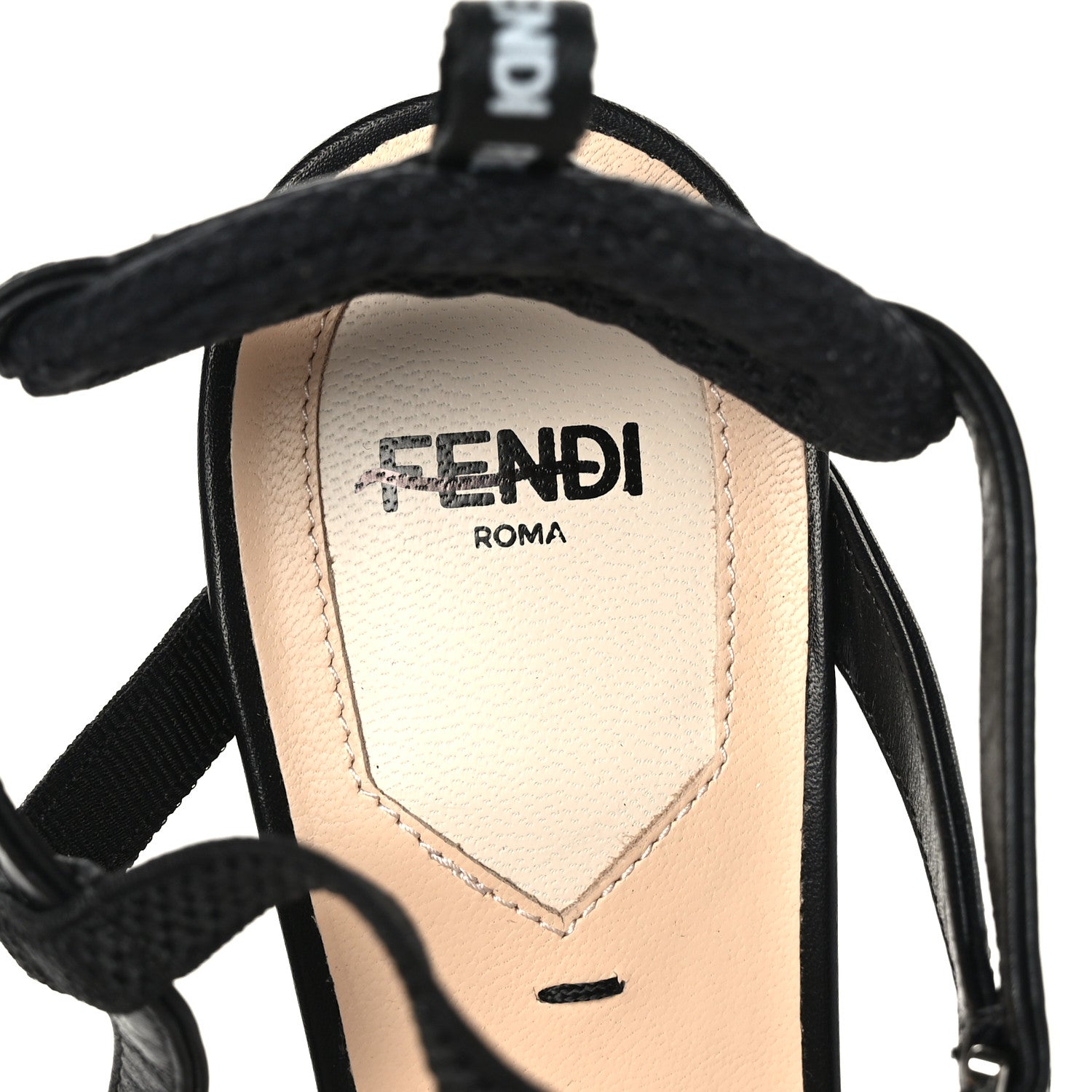 Fendi Mesh Vitello Ajour Embroidered Colibri Lite 55mm Slingback Pumps 36.5 Black 6 of 7