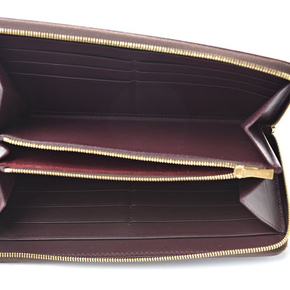 Celine Lambskin Large Zip Around Multifunction Wallet Wine Abyss Blue 5 of 9