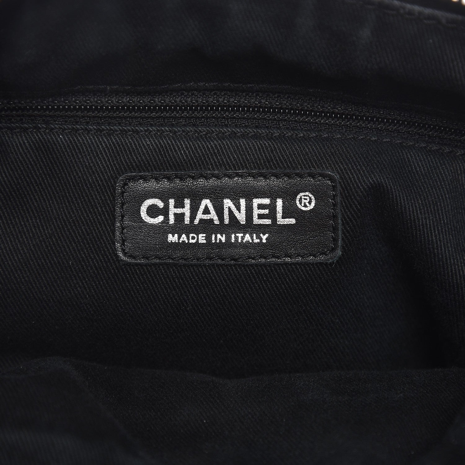 Chanel Lambskin Lax Accordion Hobo Black 6 of 14