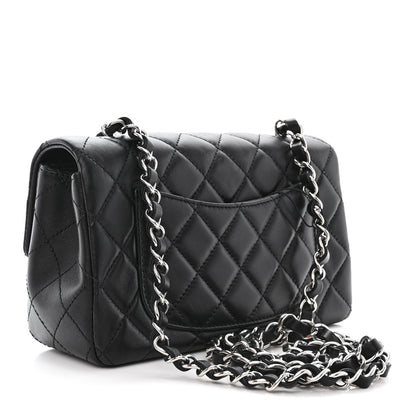 Chanel Lambskin Quilted Mini Rectangular Flap Black 3 of 12