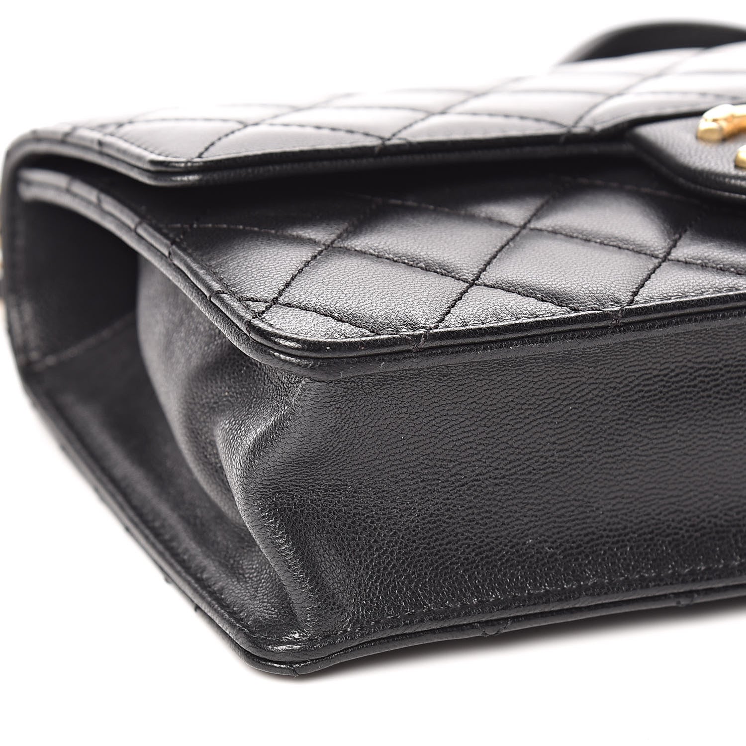 Chanel Lambskin Quilted Small Chic Pearls Flap Black 8 of 10