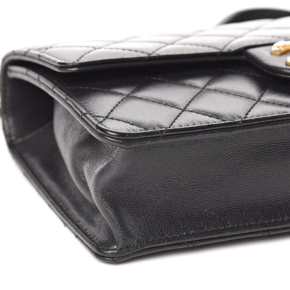 Chanel Lambskin Quilted Small Chic Pearls Flap Black 8 of 10