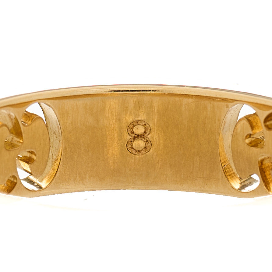 Gucci 18K Yellow Gold Diamond Icon Stardust Thin Band Ring 47 4 4 of 7
