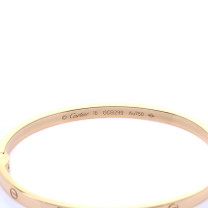 Cartier 18K Yellow Gold Small LOVE Bracelet 16 5 of 8