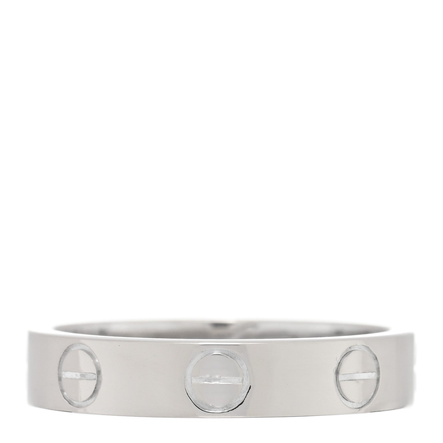 18K White Gold 3.5mm LOVE Wedding Band Ring 48 4.5