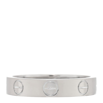 Cartier 18K White Gold 3.5mm LOVE Wedding Band Ring 48 4.5 1 of 4