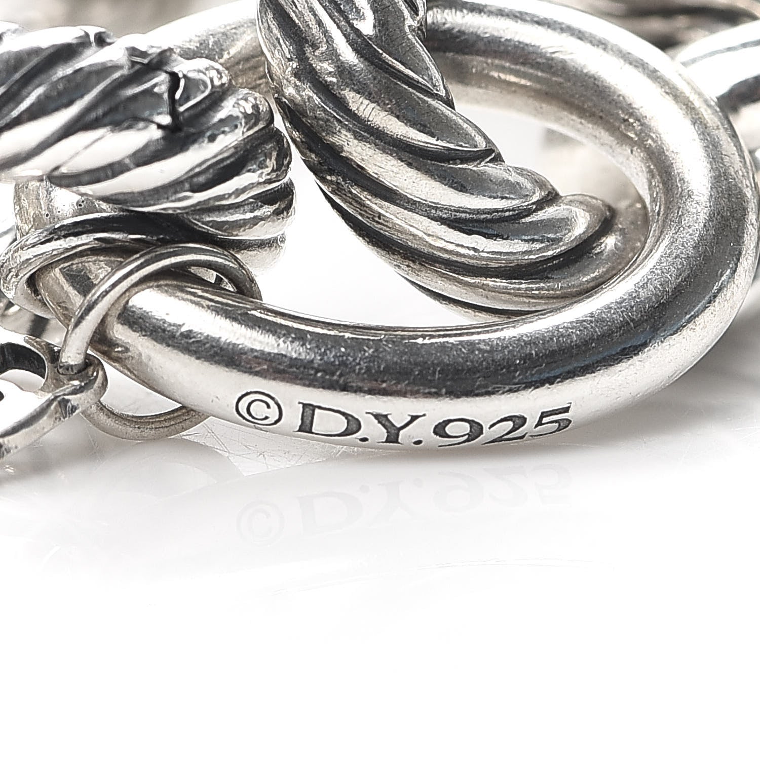David Yurman Sterling Silver 17mm Extra Large Oval Link Bracelet 4 of 4