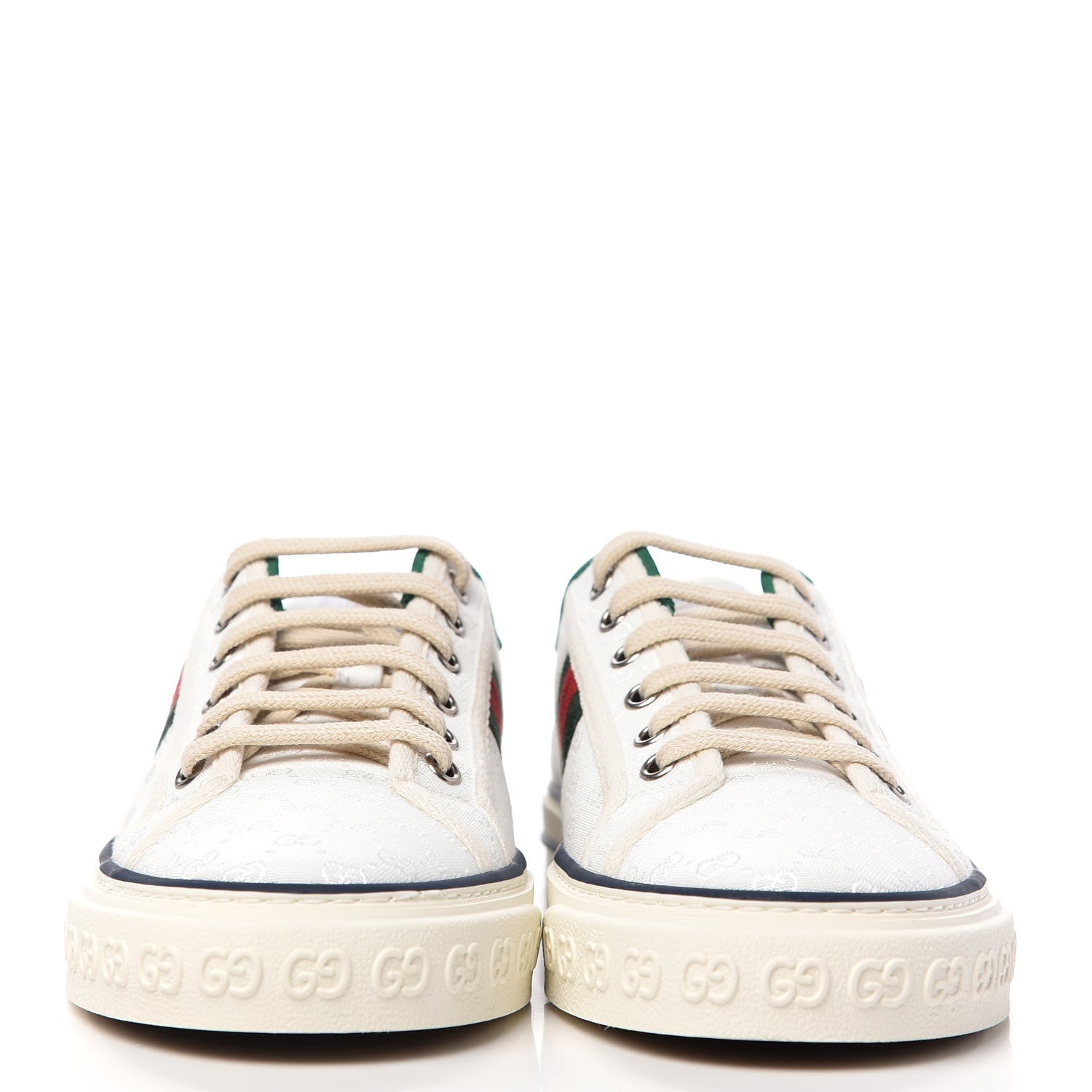 Gucci Canvas Web Womens GG Mignon Sneakers 39 White 2 of 10