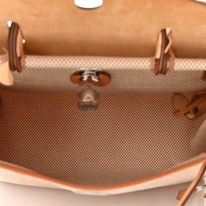 Hermes Vache Hunter Criss Viking Herbag Zip Retourne 31 PM Ecru Beige Naturel 6 of 10