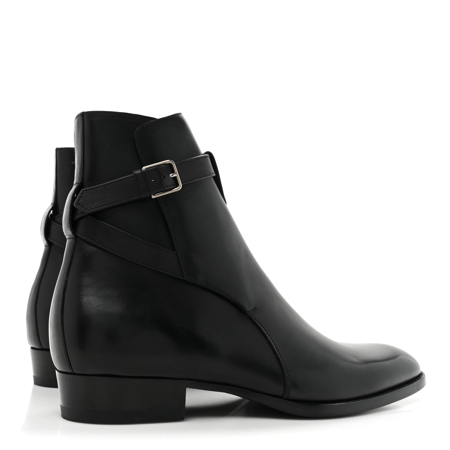 Saint Laurent Calfskin Wyatt 30 Jodhpur Boots 42 Black 4 of 15
