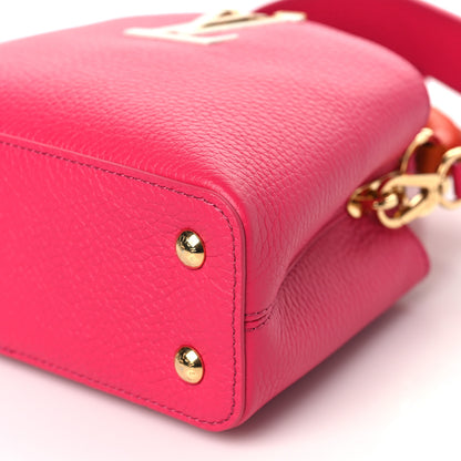 Louis Vuitton Taurillon Ostrich Capucines Mini Orange Fuchsia 9 of 9