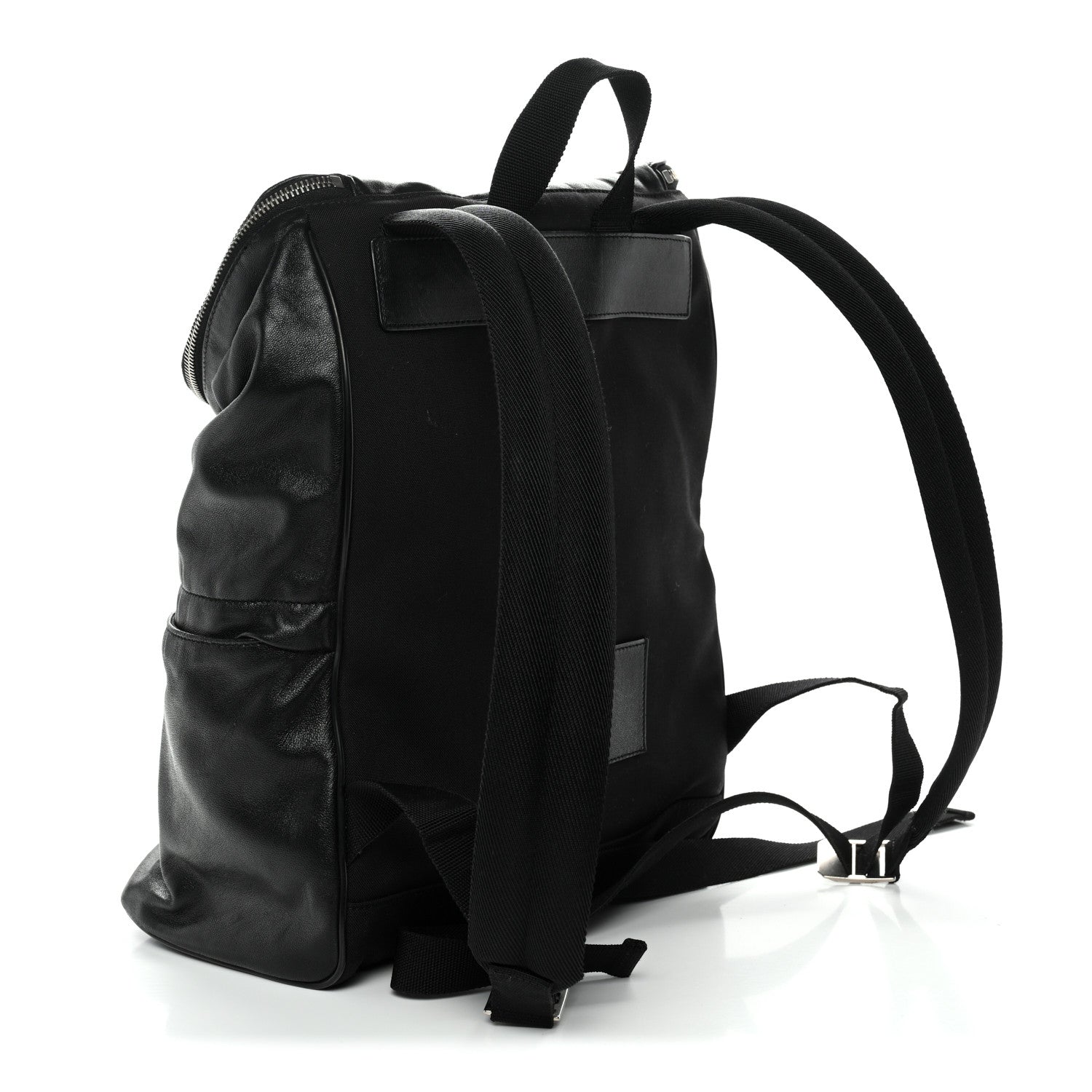 Saint Laurent Canvas Calfskin Sid Backpack Black 4 of 23