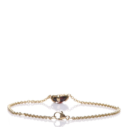 David Yurman 18K Yellow Gold Diamond Garnet Chatelaine Bracelet 8 of 11