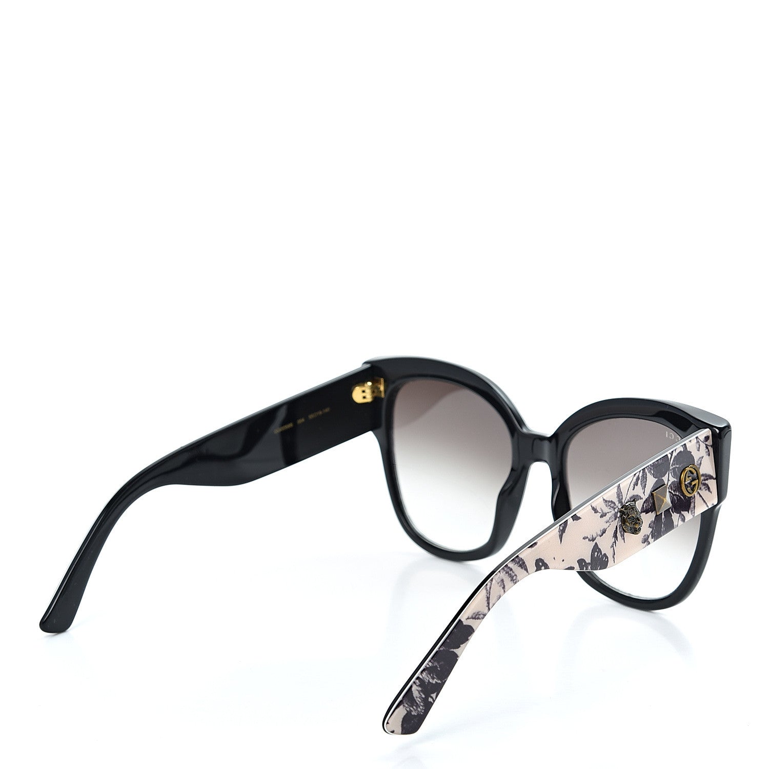 Gucci Acetate Herbarium Print Square Frame Sunglasses GG0059S White 4 of 7