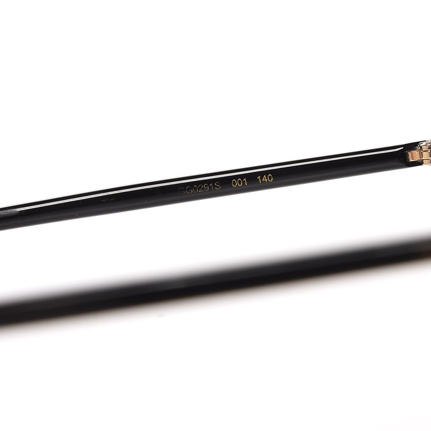 Metal Rimless Square Sunglasses GG0291S Black Gold