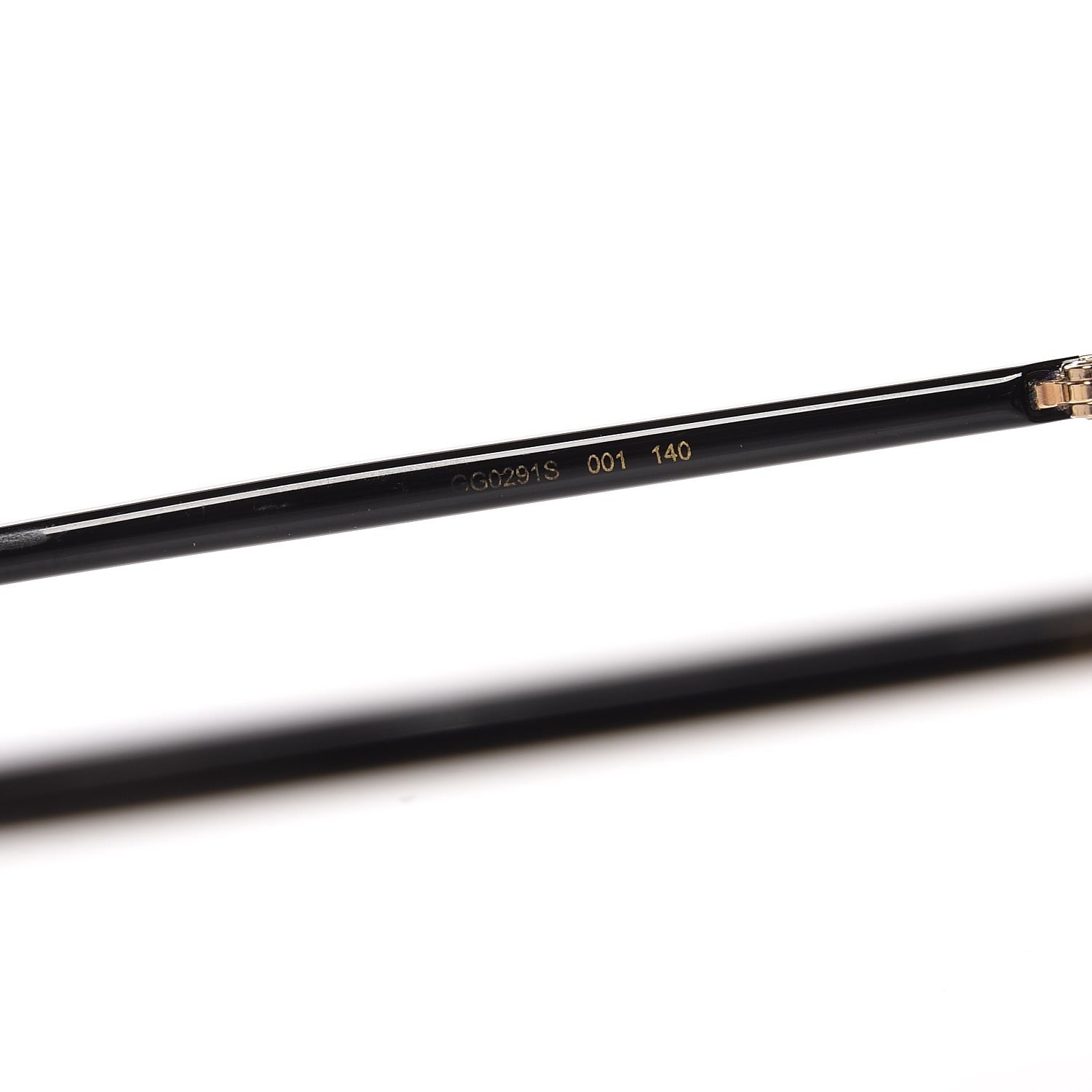 Gucci Metal Rimless Square Sunglasses GG0291S Black Gold 6 of 6