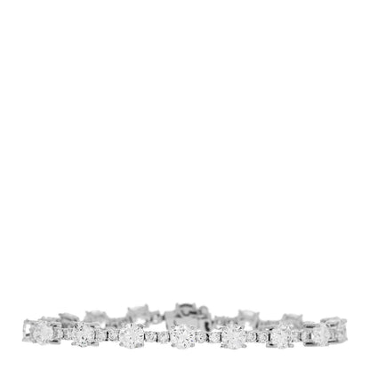 Parker & West by FASHIONPHILE 18K White Gold Diamond 11.36ctw Tennis Bracelet M 1 of 6