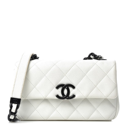 Chanel Caviar Quilted My Everything Small Flap White Black 1 of 10