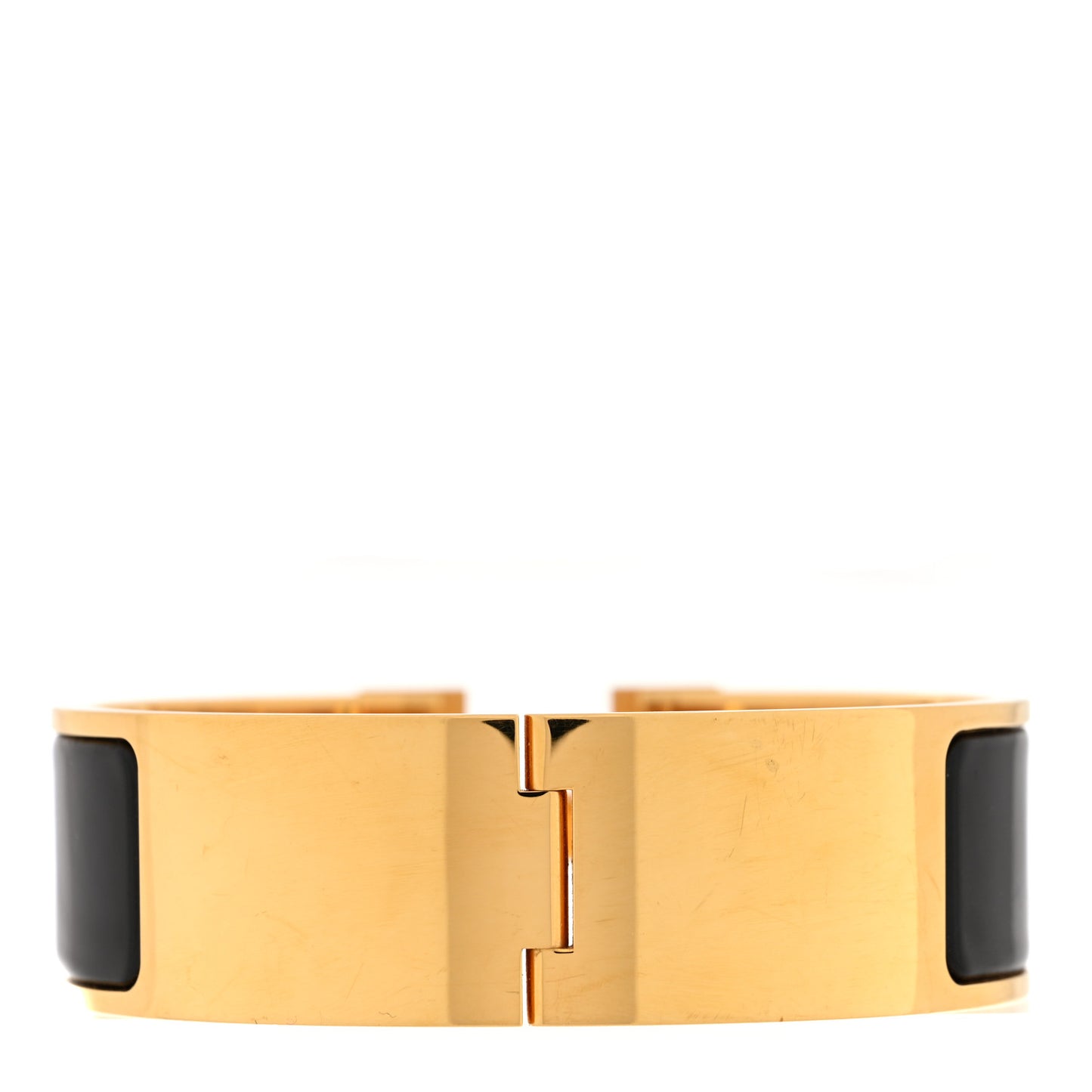 Enamel Wide Clic Clac H Bracelet GM Black