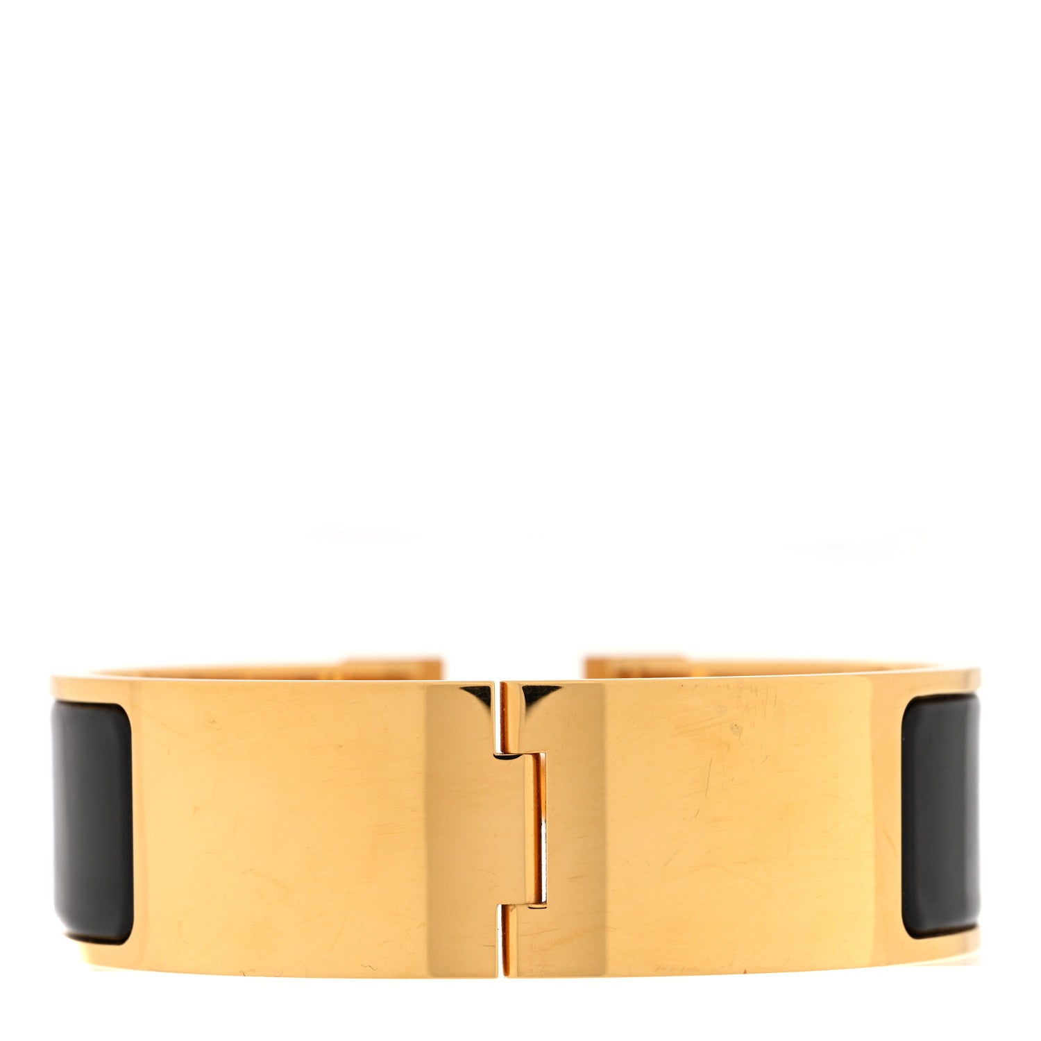 Hermes Enamel Wide Clic Clac H Bracelet GM Black 3 of 5