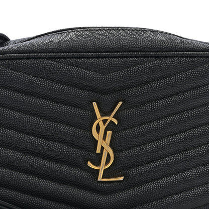 Saint Laurent Grain De Poudre Matelasse Monogram Mini Lou Camera Bag Black 7 of 9