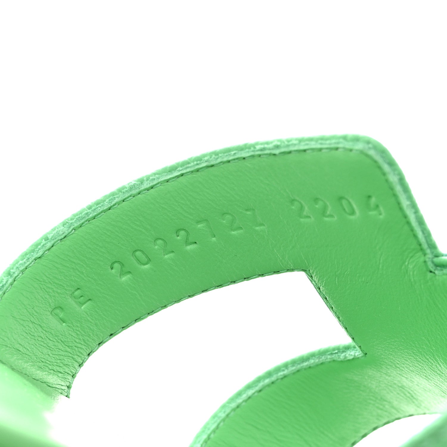 Hermes Epsom Oran Sandals 39 Vert Pomme 9 of 9