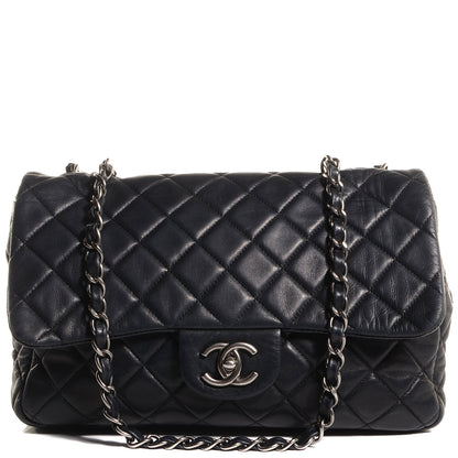 Chanel Lambskin Quilted Jumbo Single Flap Black 1 of 8