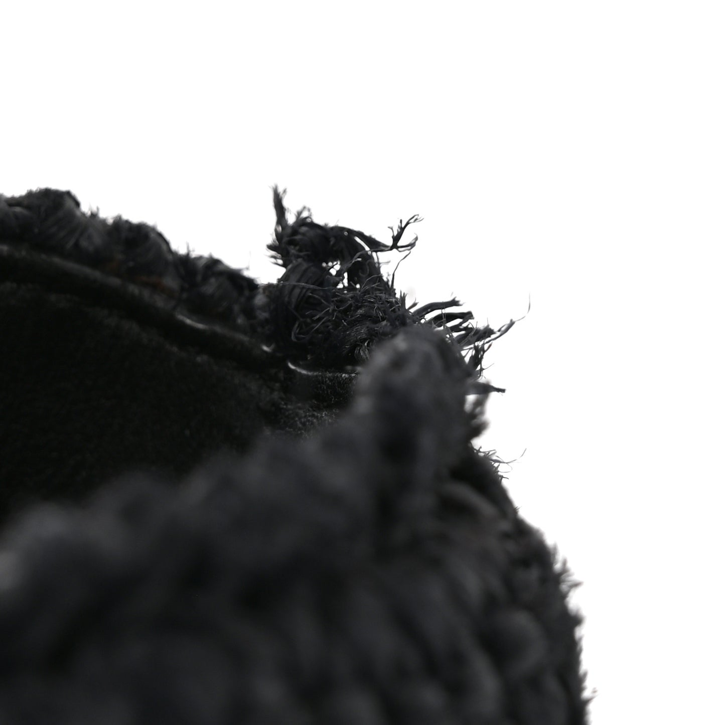 Straw Raffia Tote Black
