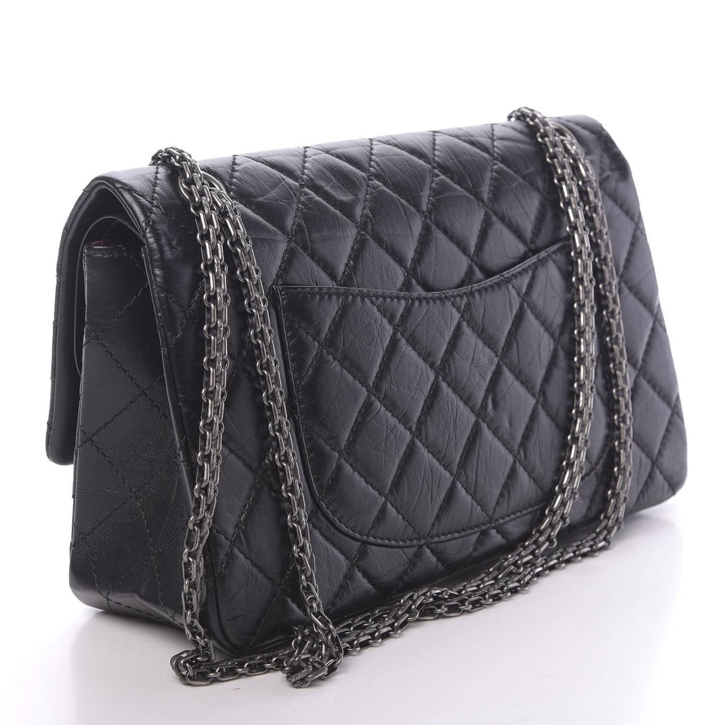 Aged Calfskin Quilted 2.55 Reissue 226 Flap Black