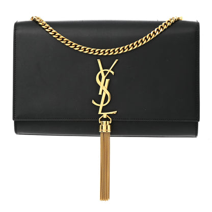 Saint Laurent Smooth Calfskin Medium Classic Monogram Kate Tassel Satchel Black 1 of 12