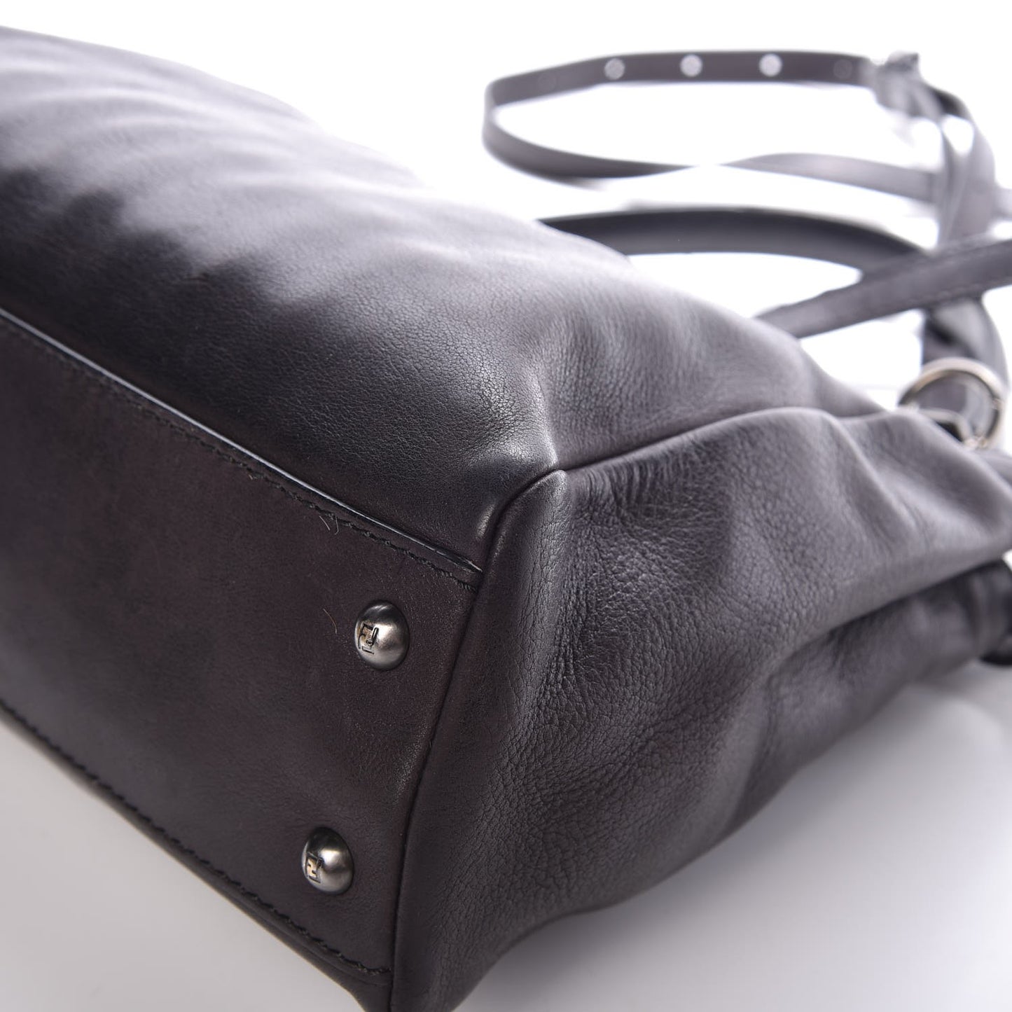 Calfskin Calf Hair Leopard Print Medium Peekaboo Iconic Satchel Black