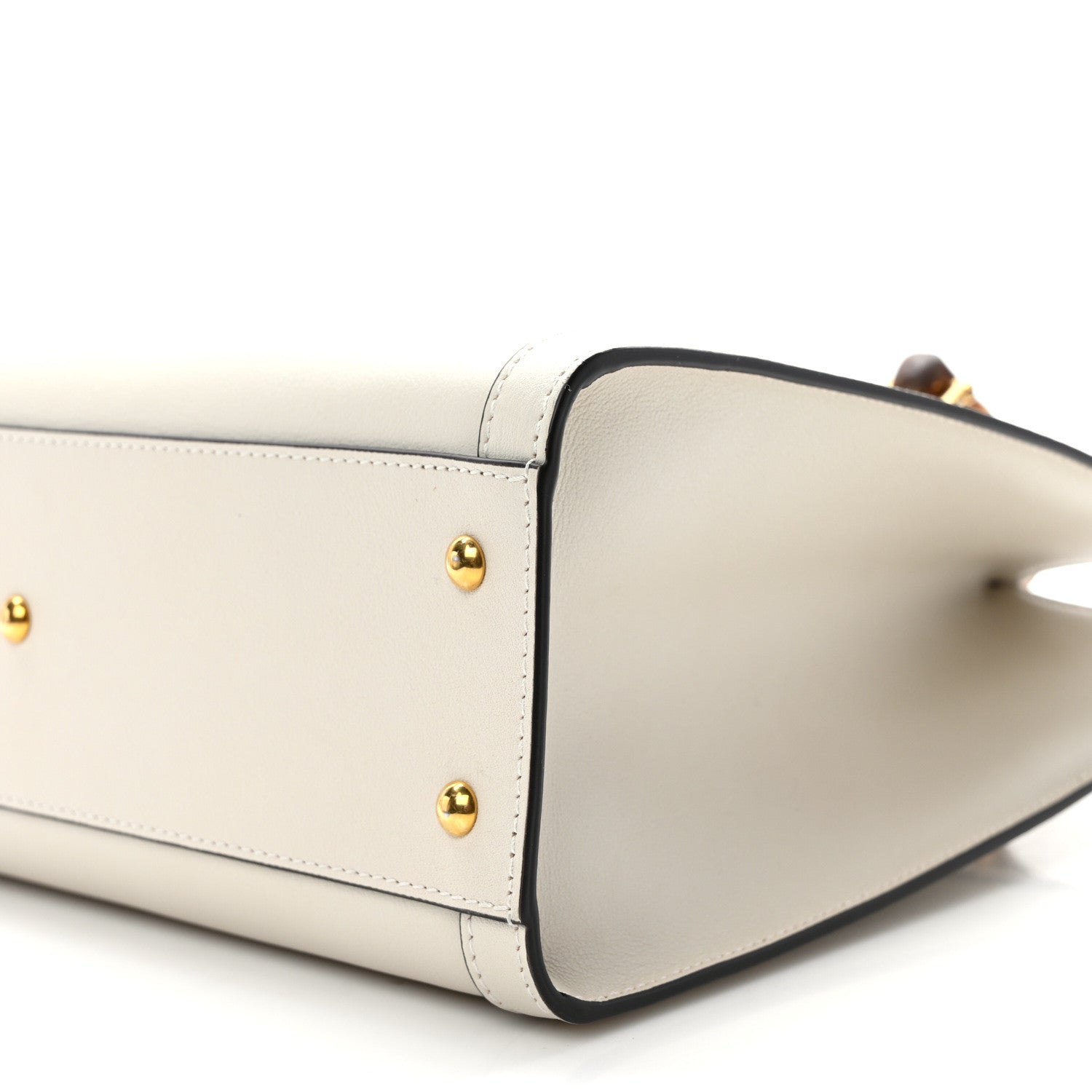 Gucci Wonka Grain Calfskin Small Diana Tote Bag Mystic White Orange Fluo 10 of 12
