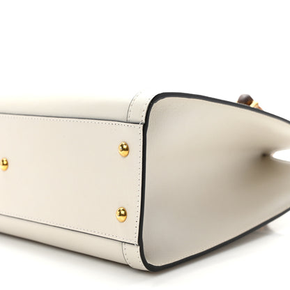Gucci Wonka Grain Calfskin Small Diana Tote Bag Mystic White Orange Fluo 10 of 12