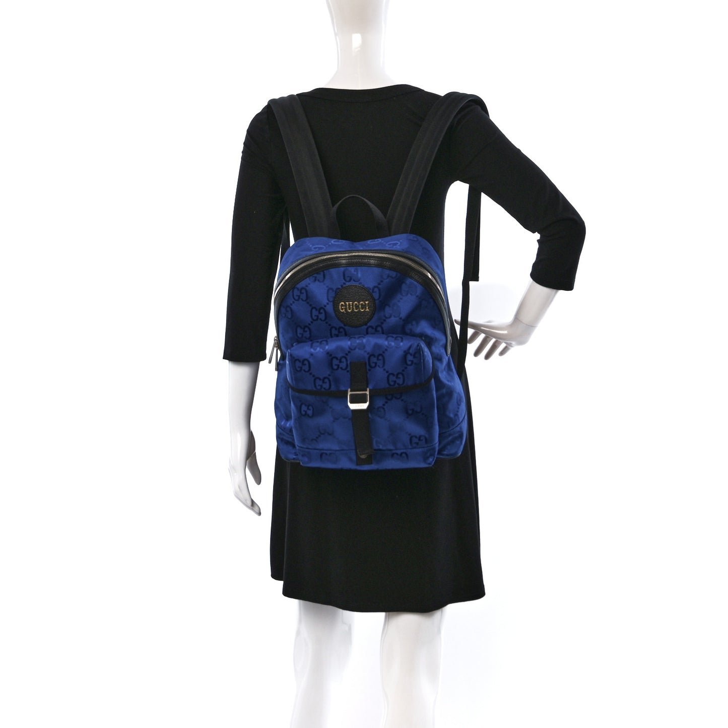 Econyl Nylon Monogram Off The Grid Backpack Guilted Blue Black