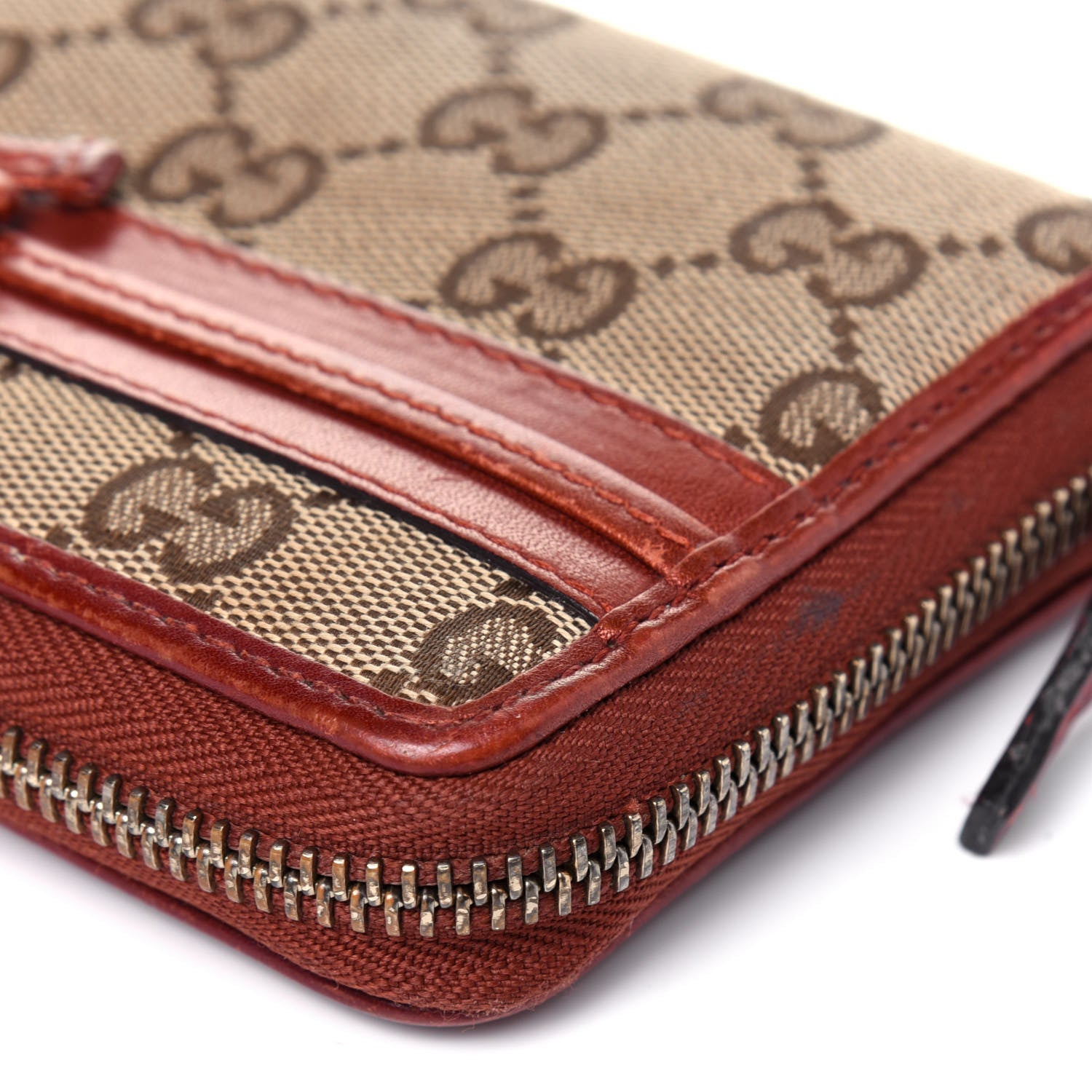 Gucci Monogram Bow Zip Around Wallet Brown 17 of 22