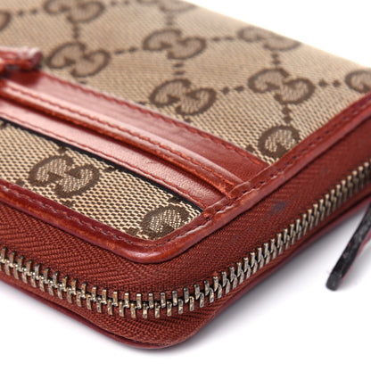 Gucci Monogram Bow Zip Around Wallet Brown 17 of 22