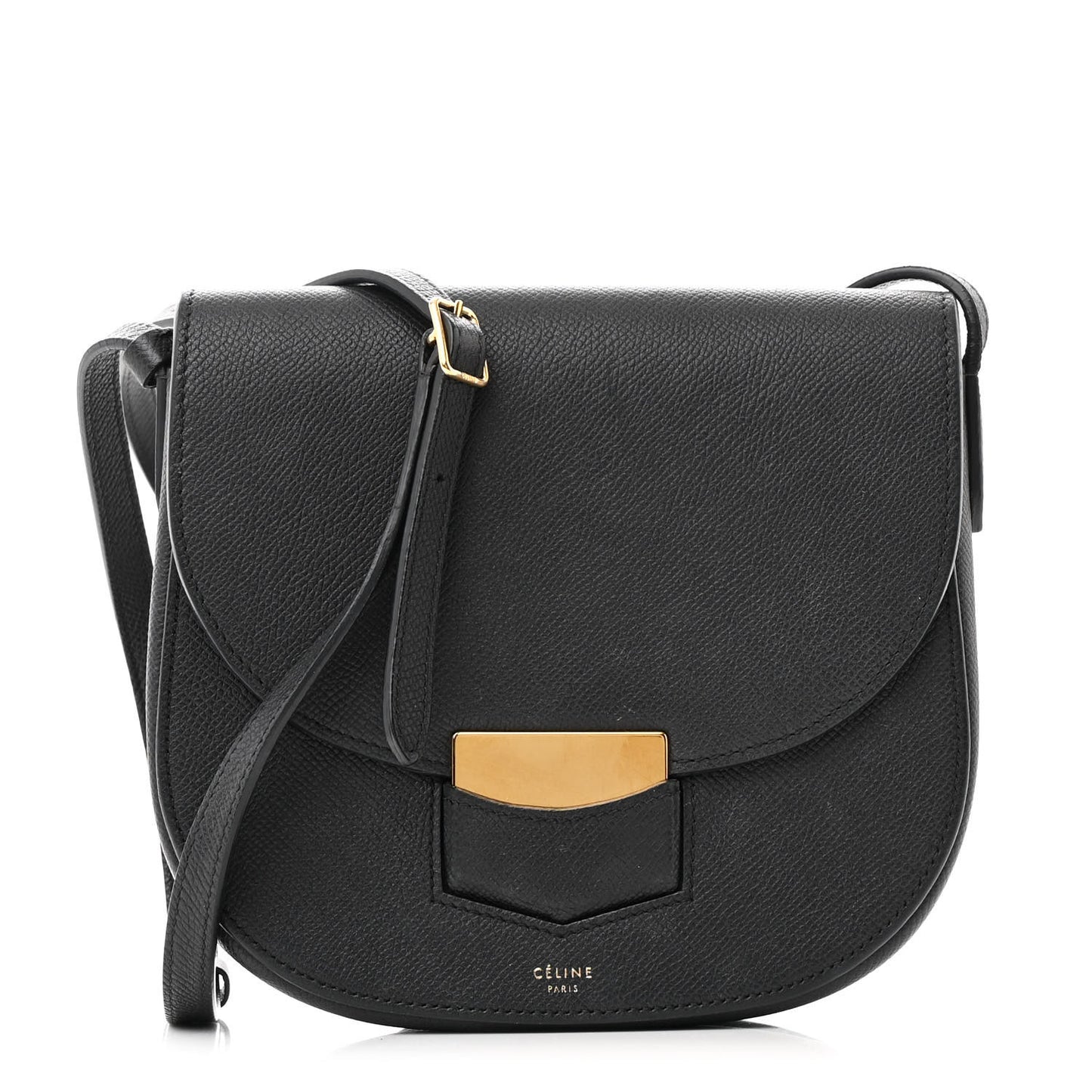 Grained Calfskin Small Trotteur Black