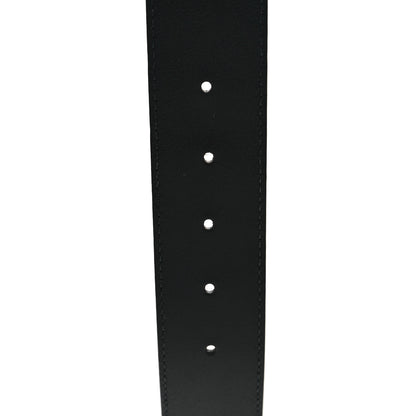 Gucci Textured Dollar Calfskin Nickel Double G 40mm Belt 90 36 Black 4 of 4